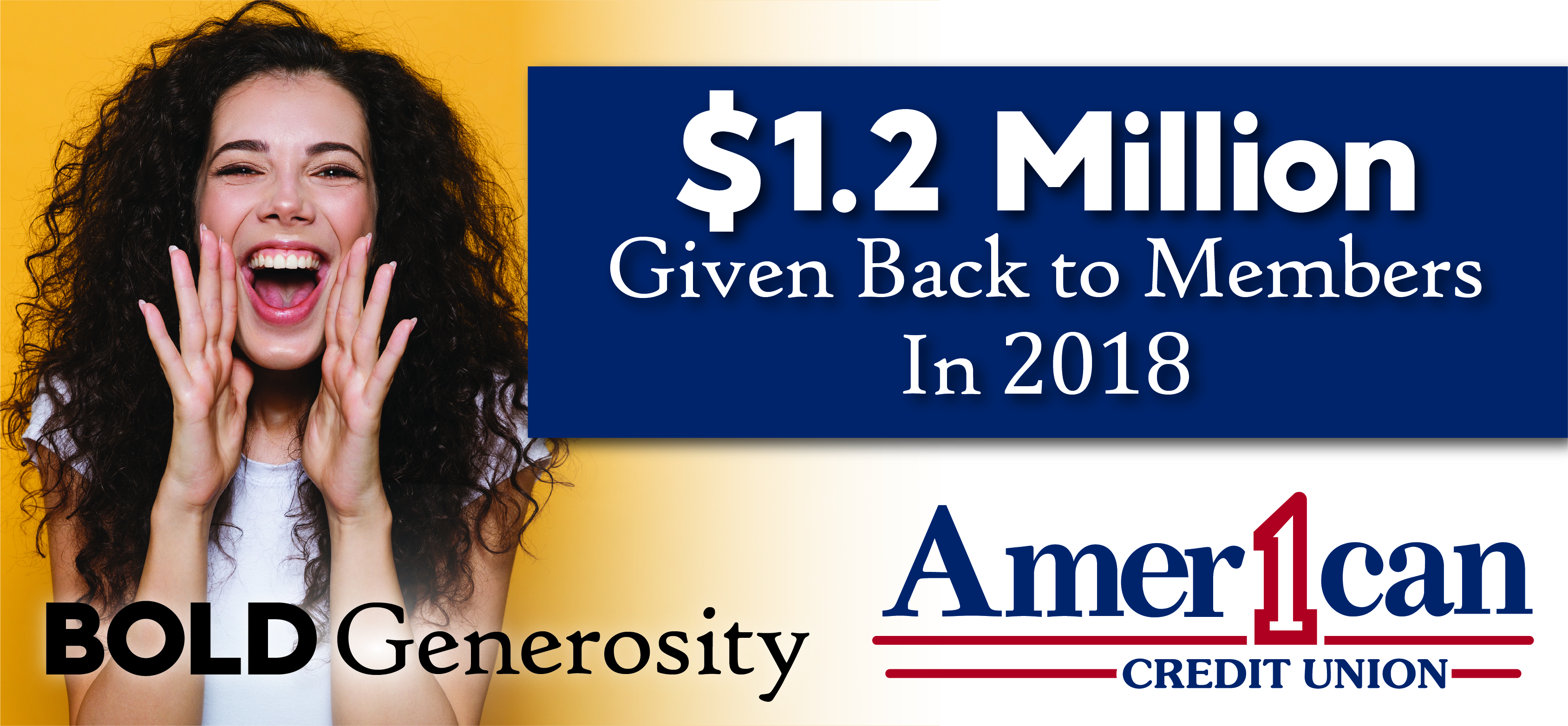 American 1 gives back $1.2 million dollars to members in 2018!